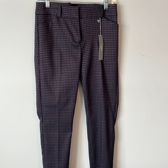 LOFT Pants - NWT Loft Marisa purple printed skinny ankle cropped dress pants (4)